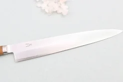 Couteau à sashimi japonais forgé Tadafusa Hocho Kobo lame SLD 3 couches 21cm manche en noyer