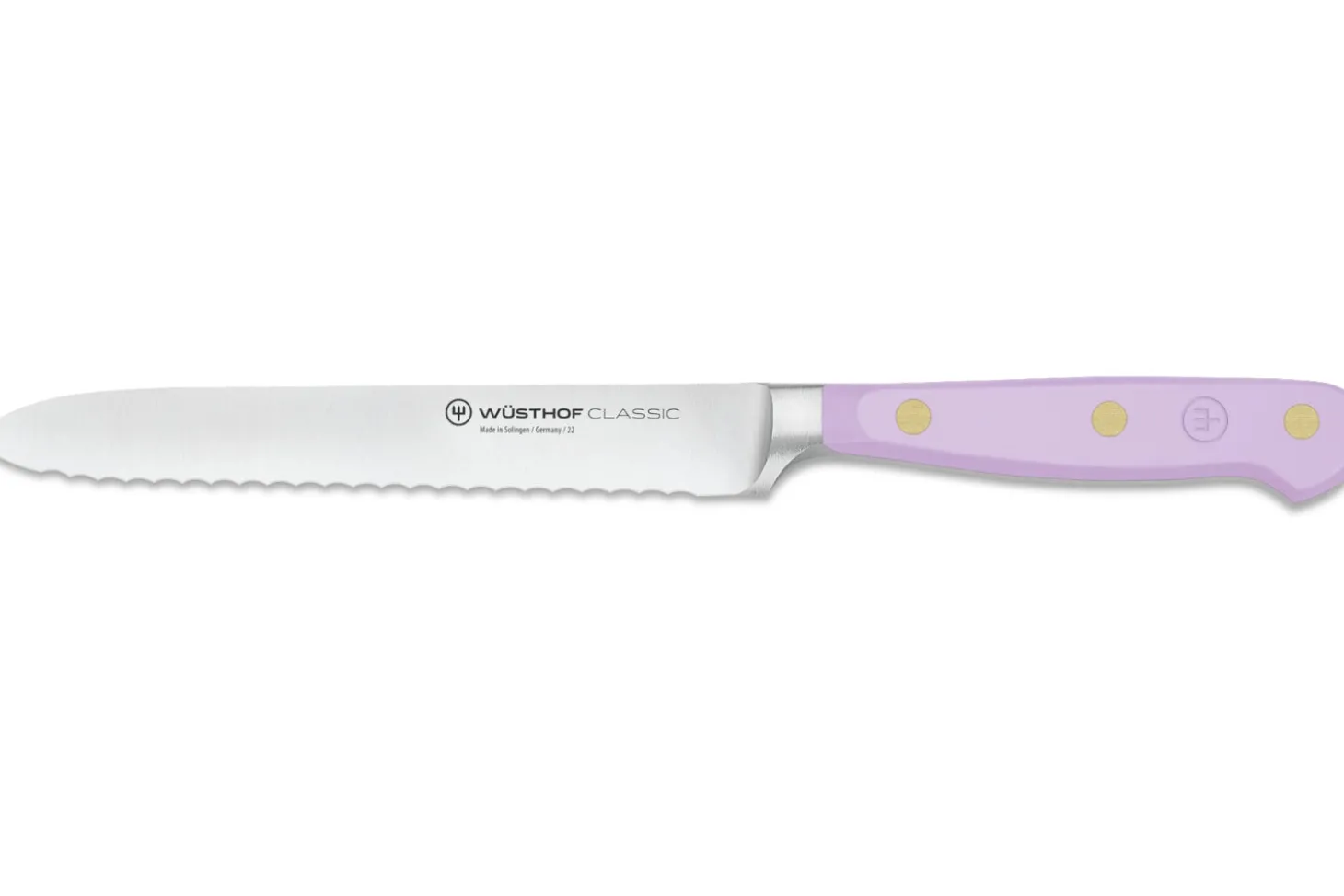 Couteau à saucisson Wusthof Classic Colour Purple Yam forgé lame crantée 14cm