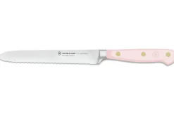 Couteau à saucisson Wusthof Classic Colour Pink Himalayan Salt forgé lame crantée 14cm