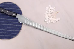 Couteau à saumon alvéolé dos courbé japonais Glestain SO Series 31cm