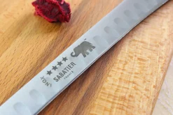 Couteau à saumon Sabatier Éléphant Idéal Forgé 30cm manche en olivier