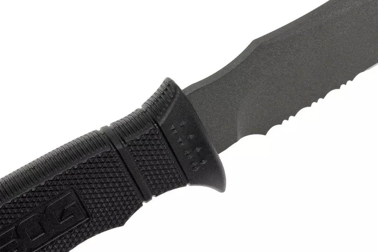 Couteau SOG Seal Pup SGM37N lame semi-dentée 12cm manche en nylon/fibres de verre noir + étui