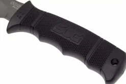 Couteau SOG Seal Pup SGM37N lame semi-dentée 12cm manche en nylon/fibres de verre noir + étui