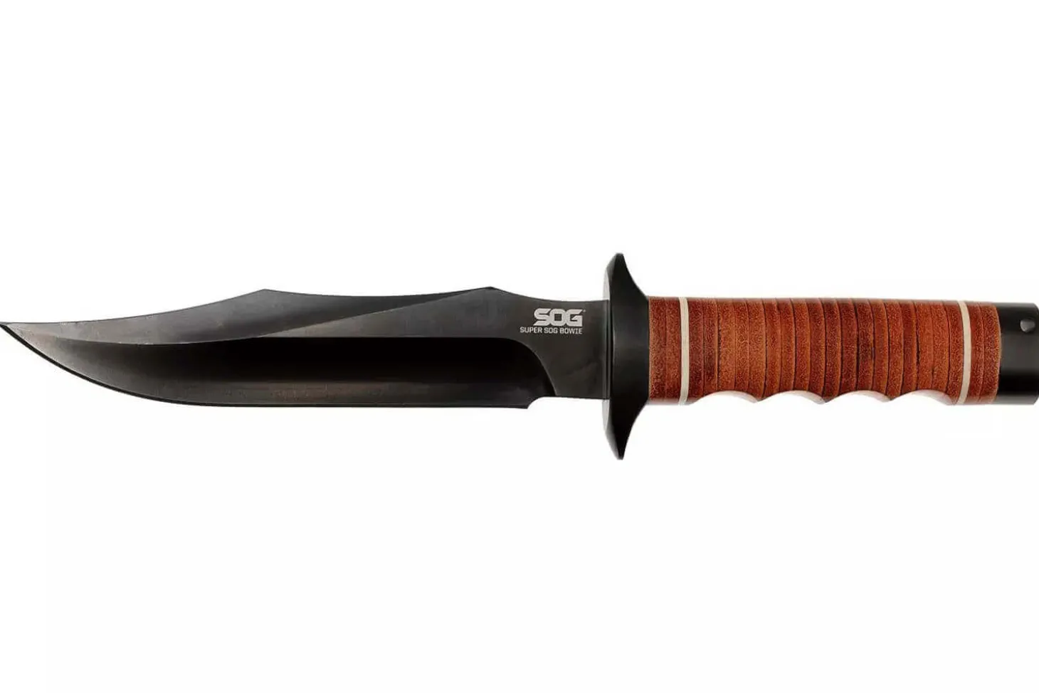 Couteau SOG Super Bowie SGSB1TL lame 19cm manche en cuir + étui en cuir