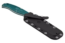Couteau Spyderco Enuff 2 K390 FB31SBL2K390 lame dentée 10cm manche nylon / fibres de verre bleu + étui