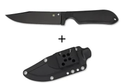 Couteau Spyderco Street Bowie FB04PBB lame noire 12,8cm manche nylon et fibre de verre + étui Kydex