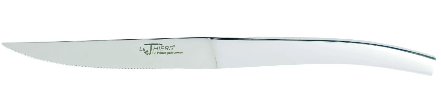 Couteau à steak Au Nain Thiers tout inox lame 11cm micro-dentée