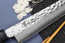 Couteau sujihiki 24cm japonais Sakai Takayuki Kashi Urushi VG10 damas