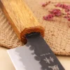 Couteau sujihiki 24cm japonais artisanal Yuzo Black AS chêne brûlé