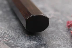 Couteau sujihiki 27cm japonais artisanal Yuzo Black SLD ébène et cognassier