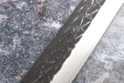 Couteau sujihiki 27cm japonais artisanal Yuzo Black SLD ébène et cognassier