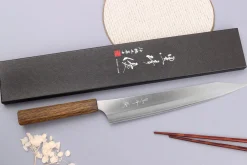 Couteau sujihiki 27cm japonais artisanal Yu Kurosaki Gekko San Maï