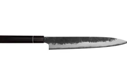 Couteau sujihiki 24cm japonais artisanal Naoki Mazaki WS2 Black Nashiji