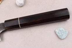 Couteau sujihiki 24cm japonais artisanal Naoki Mazaki WS2 Black Nashiji