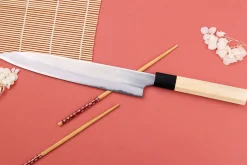 Couteau sujihiki 24cm japonais artisanal Naoki Mazaki WS2 poli