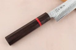 Couteau sujihiki 24cm japonais artisanal Wusaki Nawame AUS10 damas