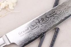 Couteau sujihiki 24cm japonais Sakai Takayuki Grand Chef Seigaiha Damas 45 couches