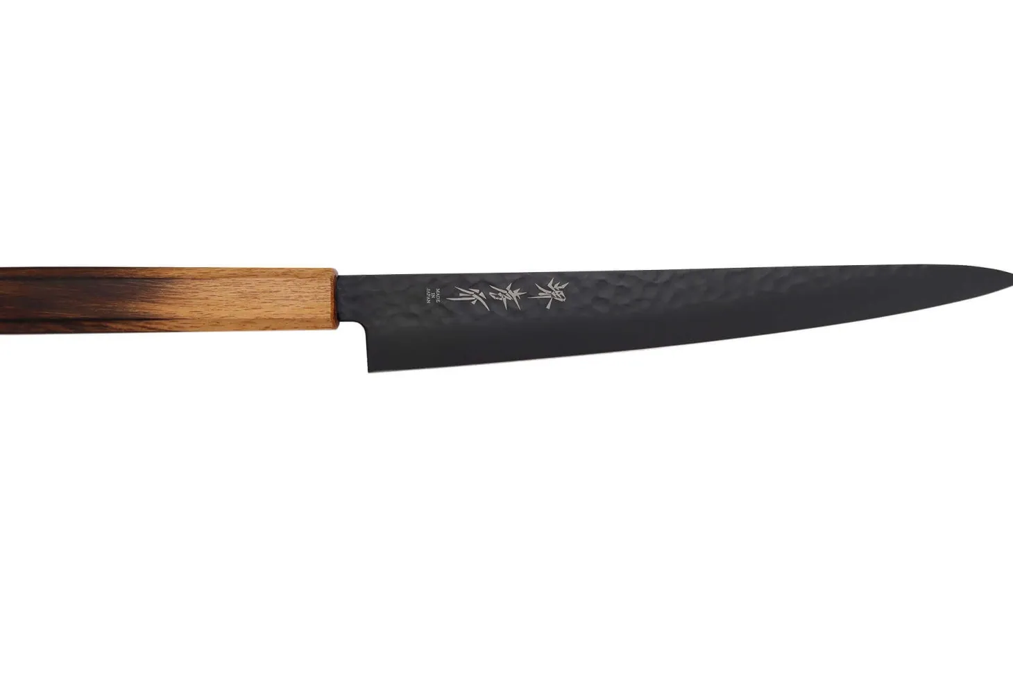 Couteau sujihiki 24cm japonais Sakai Takayuki Kurokage VG10 manche en chêne brûlé