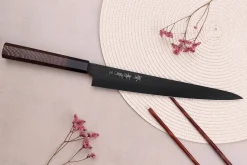 Couteau sujihiki 24cm japonais Sakai Takayuki Kurokage VG10 manche en wengé