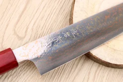 Couteau sujihiki 24cm japonais artisanal Takeshi Saji VG10 Rainbow