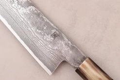 Couteau sujihiki 27cm japonais artisanal Shigeki Tanaka SG2 Kurozome Damas ébène