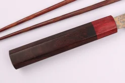 Couteau sujihiki 27cm japonais artisanal Takeshi Saji VG10 Rainbow Nashiji