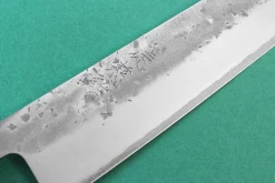 Couteau sujihiki japonais artisanal Wusaki Nakata BS2 24cm manche en noyer
