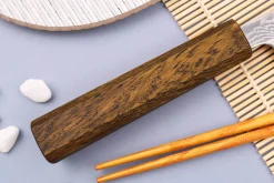 Couteau sujihiki japonais artisanal Wusaki Unagi AUS10 damas 24cm manche chêne