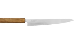 Couteau sujihiki japonais artisanal Wusaki Migaki G3 24cm