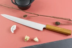 Couteau sujihiki japonais artisanal Wusaki Migaki G3 24cm