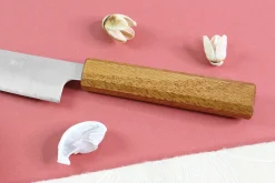 Couteau sujihiki japonais artisanal Wusaki Migaki G3 24cm