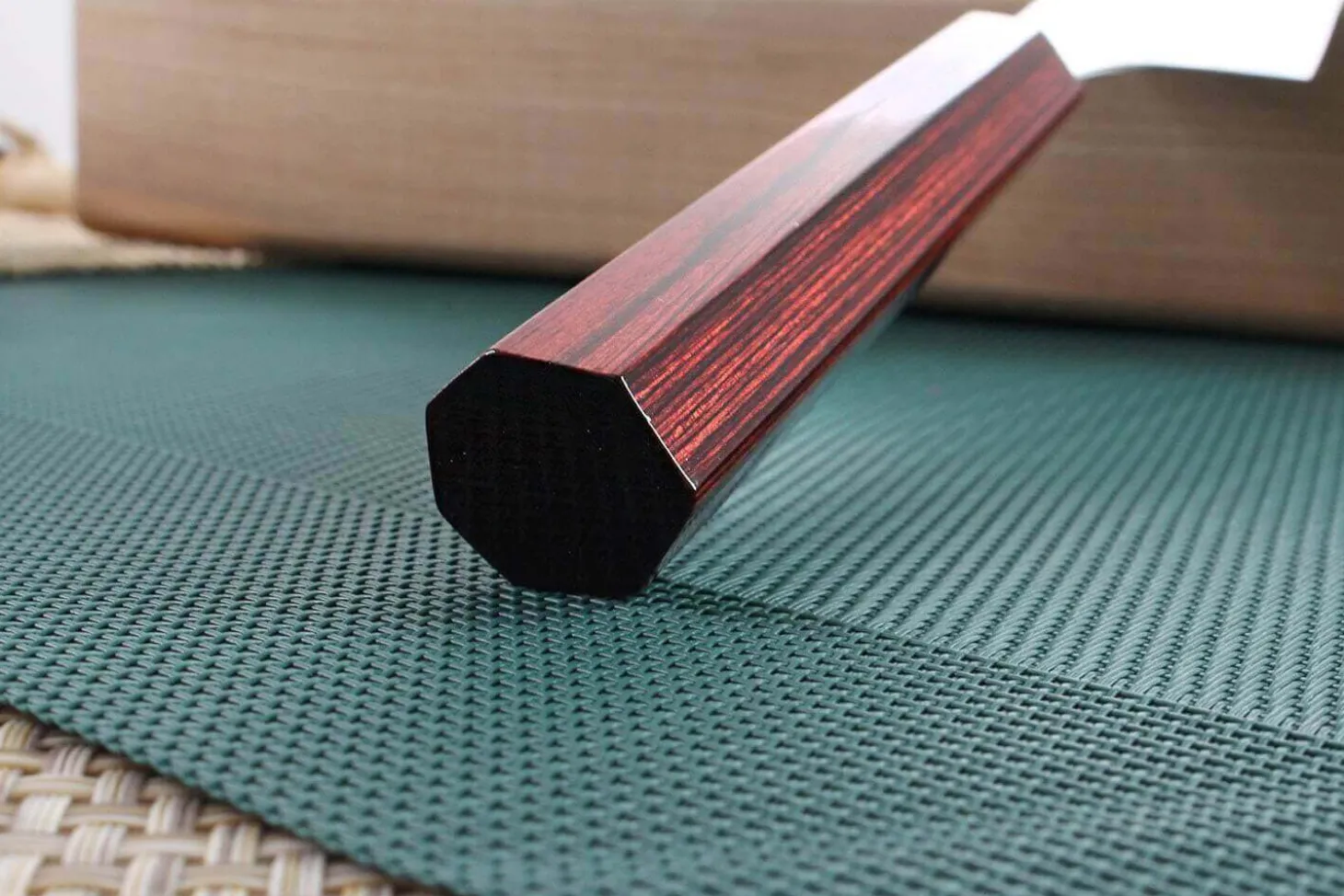 Couteau Sujihiki japonais artisanal Kei Kobayashi SG2 Heptagone 27cm