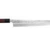 Couteau sujihiki japonais artisanal martelé Yu Kurosaki Shizuku 30cm acier SG2