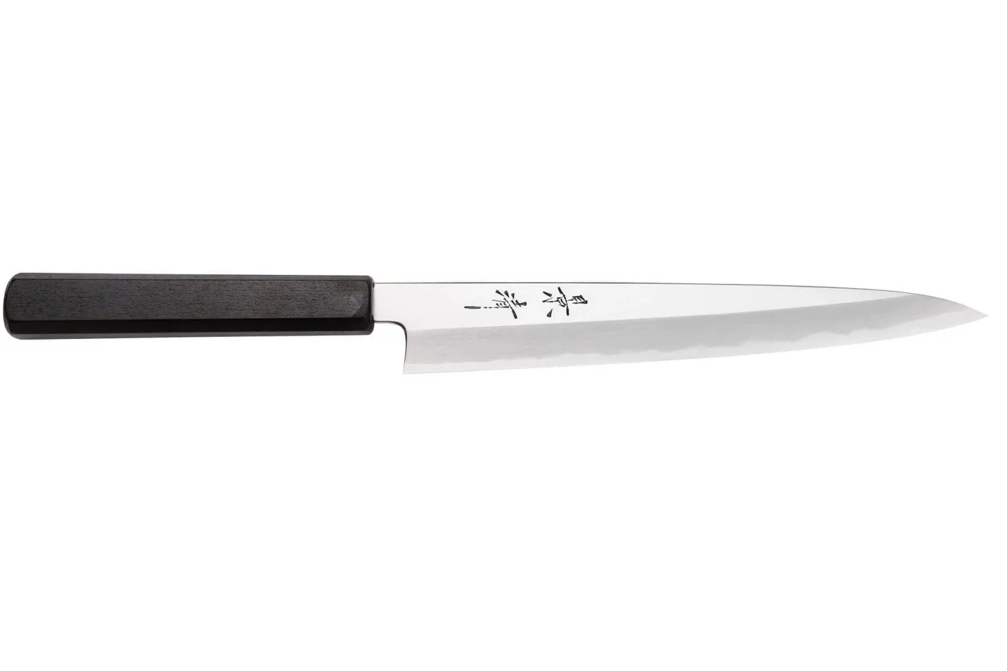 Couteau sujihiki japonais artisanal Kagekiyo Suri Urushi 21cm