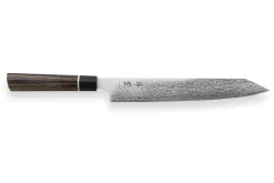 Couteau sujihiki japonais Kanetsugu Zuiun acier SPG2 damas 24cm