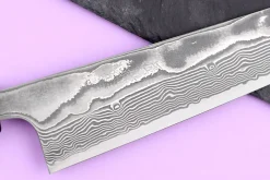 Couteau sujihiki kiritsuke 24cm japonais artisanal Yuzo Kanko Damas SG2