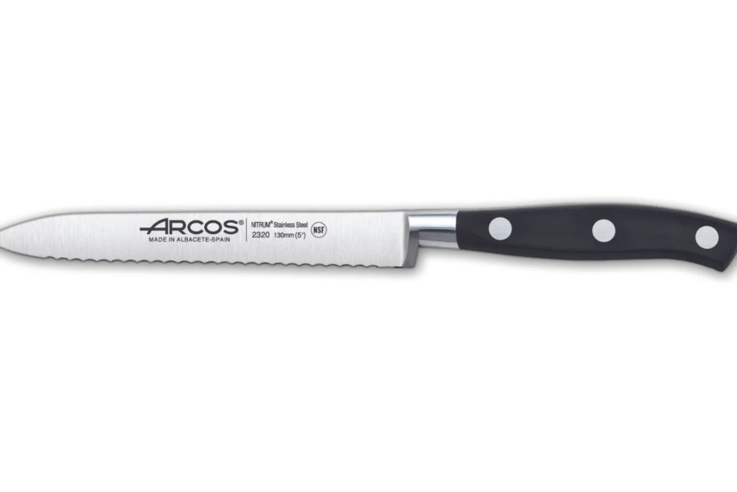 Couteau à tomates Arcos Riviera forgé lame dentelée 13cm