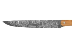 Couteau tranchelard Deejo Floréal 20cm manche en bois d'olivier