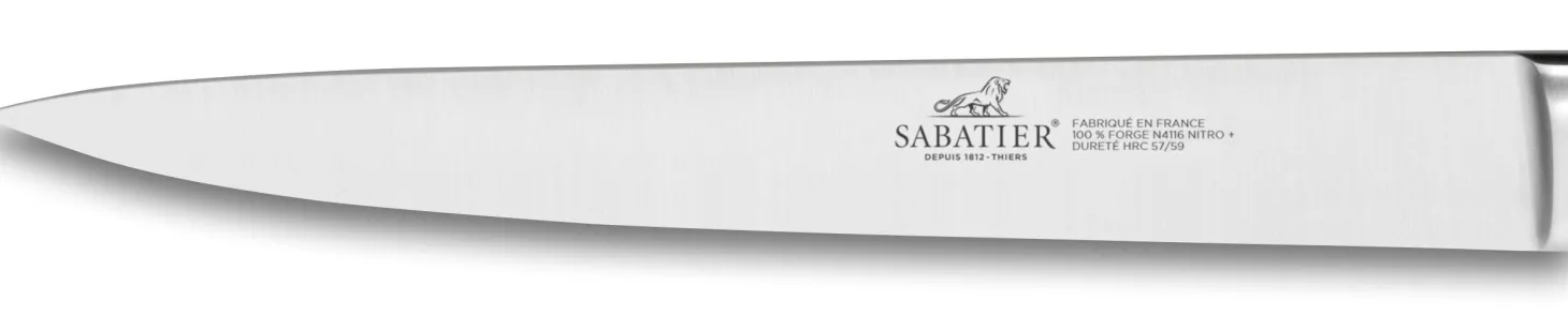 Couteau tranchelard SABATIER Provençao 100% forgé 20cm en olivier