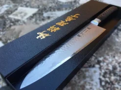 Couteau à trancher japonais Tamahagane Tsubame lame martelée 24cm acier VG5