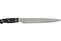 Couteau à trancher japonais Zwilling Kramer Euro Stainless 23cm damassé manche en micarta