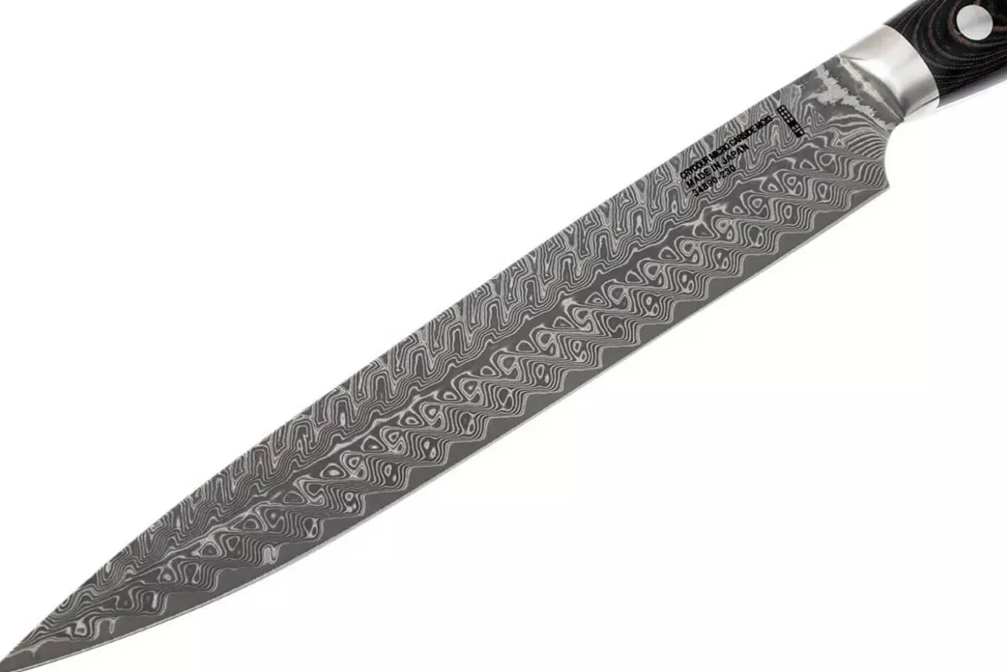 Couteau à trancher japonais Zwilling Kramer Euro Stainless 23cm damassé manche en micarta