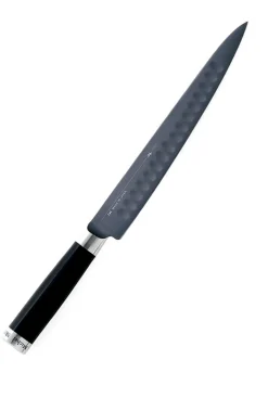 Couteau à trancher Kai Michel Bras n°3 23cm acier inox SG2 alvéolé + fourreau en bois