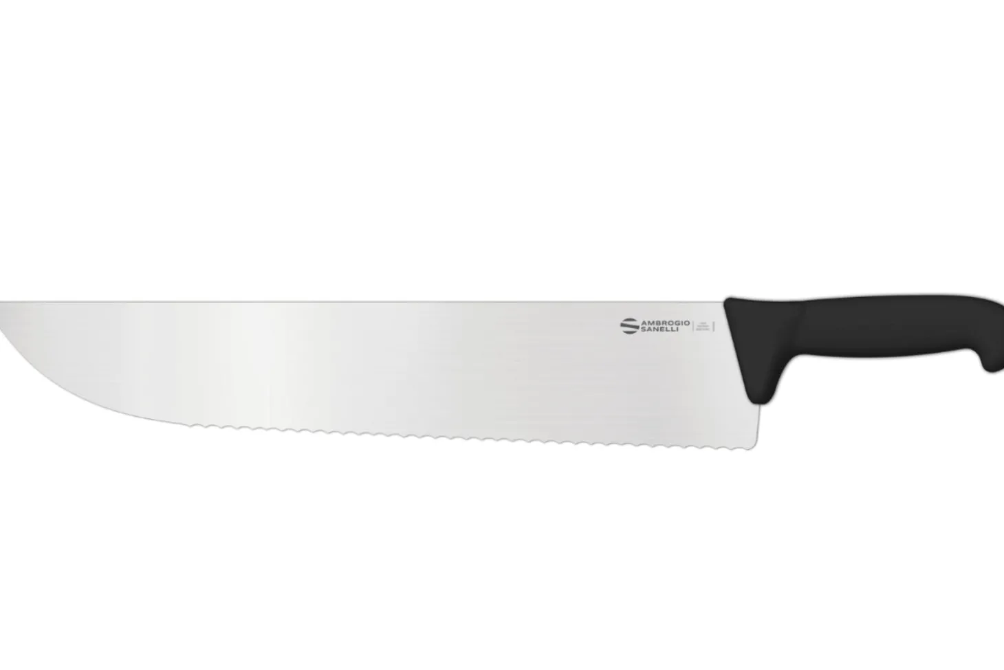 Couteau à trancher professionnel Ambrogio Sanelli Supra denté noir 36cm