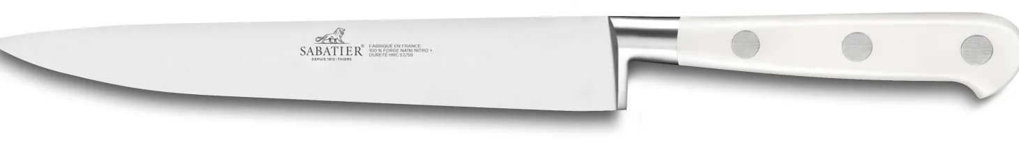 Couteau à trancher Sabatier Toque blanche 100% forgé 20cm