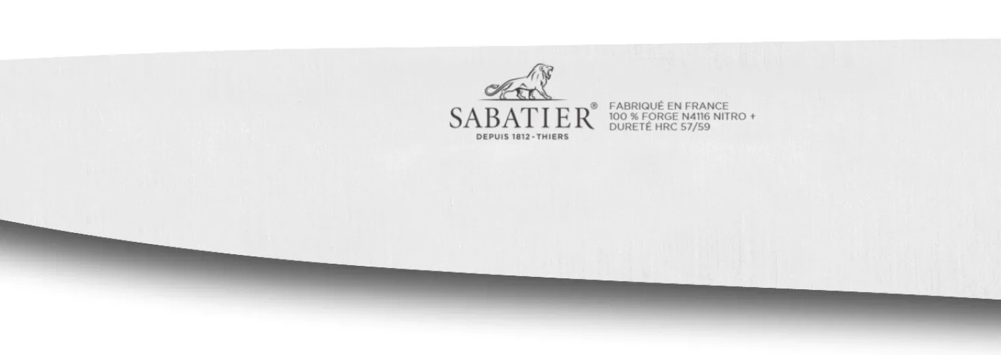 Couteau à trancher Sabatier Toque blanche 100% forgé 20cm