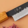 Couteau universel 15cm japonais artisanal Yuzo Black AS chêne brûlé