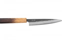Couteau universel 15cm japonais artisanal Yuzo Black AS chêne brûlé