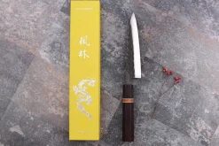 Couteau universel 13,5cm japonais artisanal Yuzo Black SLD ébène et cognassier