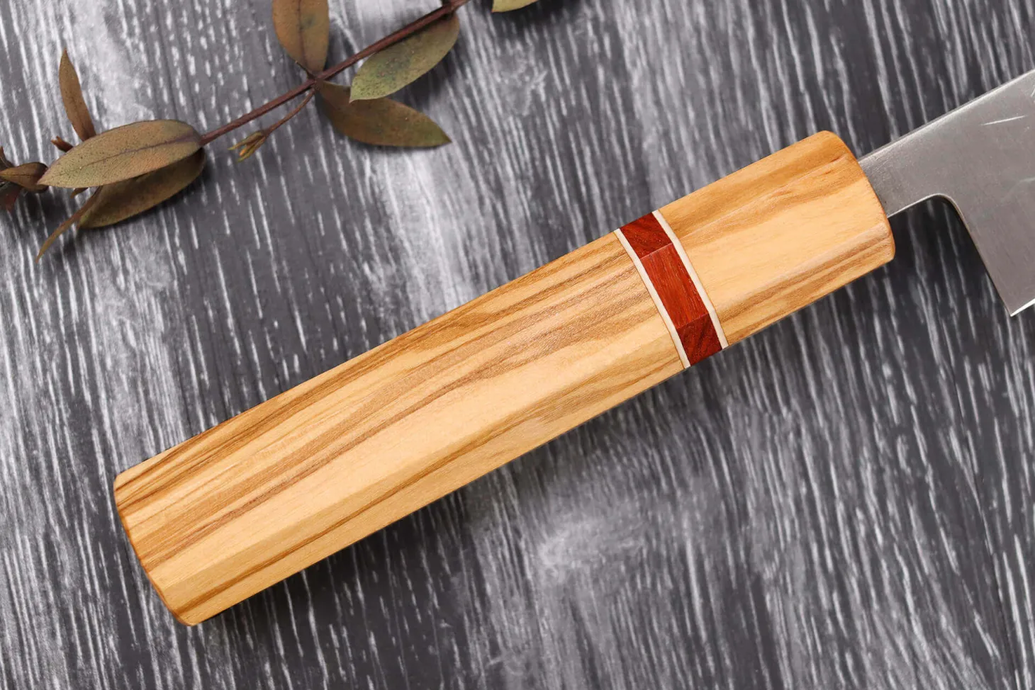 Couteau universel 13,5cm japonais artisanal Yuzo SLD olivier et sequoia